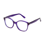 Lunettes de vue carees ecaillees, de couleur jaune, vues de profil