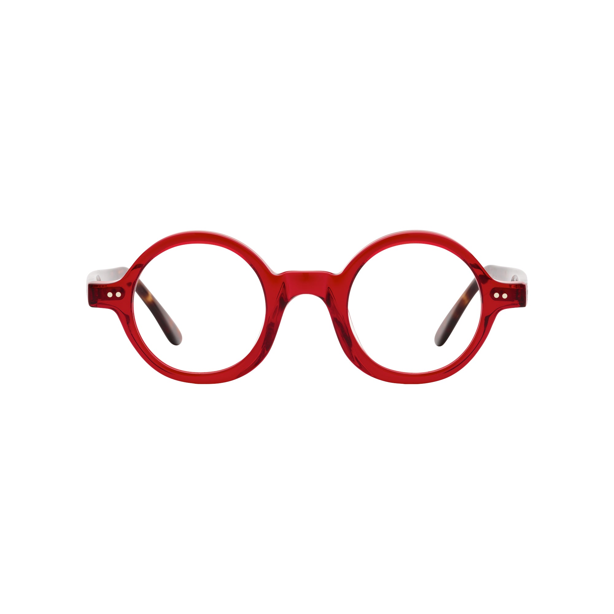 Lunettes De Vue Vuarnet Vintage - Monture Ronde Rouge écaille - France Années 90 - Neuf Avec étui