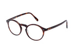 Lunettes de soleil de forme ronde, écaillées, de couleur foncé mat, vues de côté